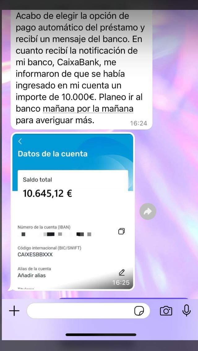Cliente – extracto de transferencia