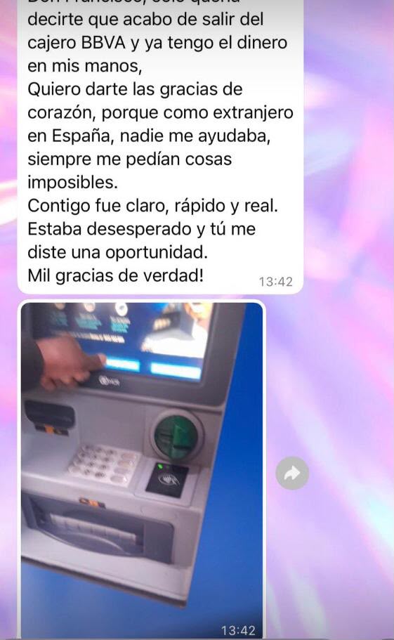 Cliente – confirmación del ingreso