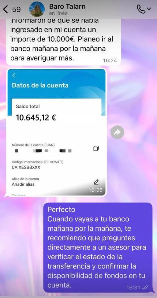 Cliente – extracto bancario
