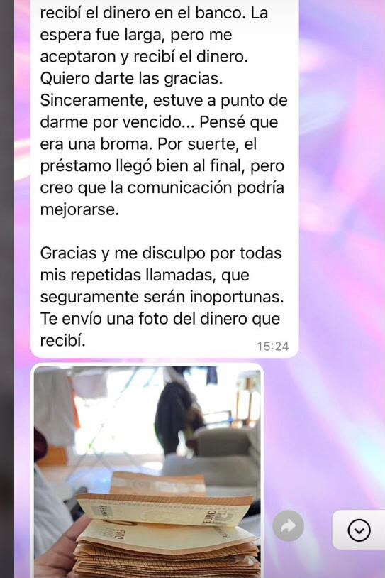 Rubén – mensaje de agradecimiento