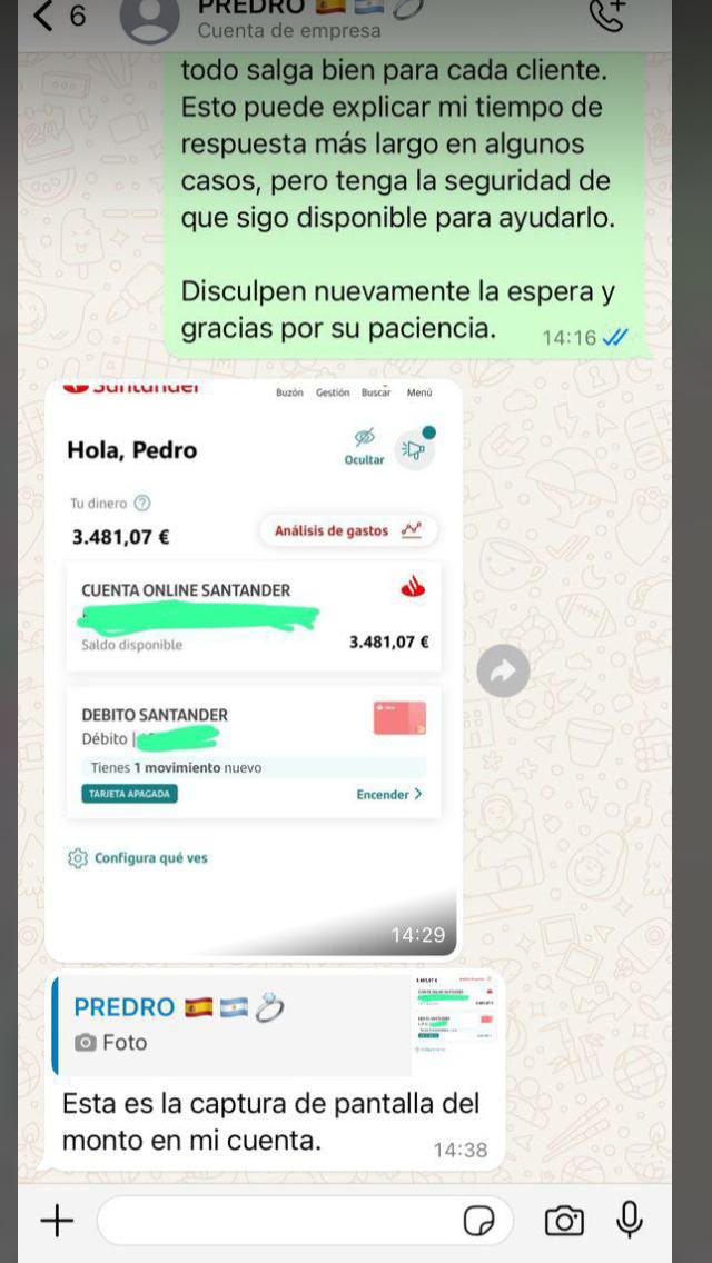 Cliente – saldo disponible actualizado